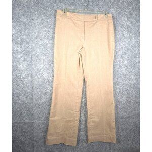White House Black Market Women's Modern Boot Pants Beige Size 12R Office